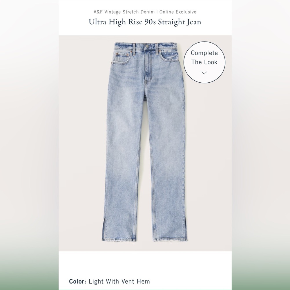 Ultra high rise 90s straight jean